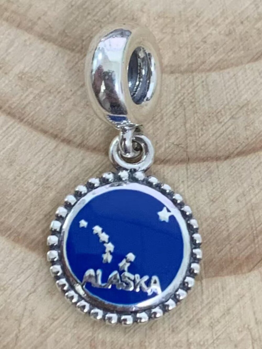 Pandora Alaska Map Charm, S925 Silver Jewelry